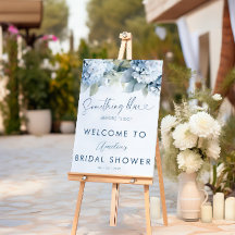 Etwas Blaues Hydrangea Brautparty-Schild