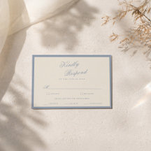 Etwas Blaues Staubblau Elegante RSVP-Karte