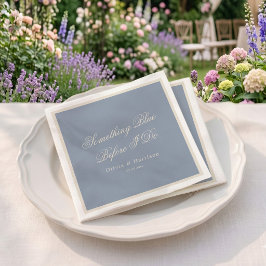 Etwas Blaues Staubblau Elegante Servietten