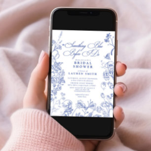 Etwas Blaues Viktorianisches Brautparty Einladung