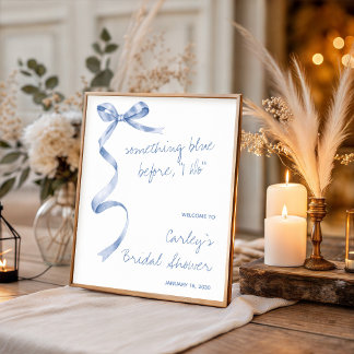 Etwas Blaues vor dem Ja-Wort! Moderne Bridal Showe Poster