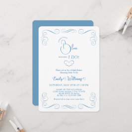 Etwas Blaues vor der eleganten Bridal Shower Einladung
