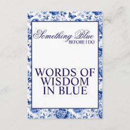 Etwas Blaues vor der Hochzeit: Florale Brautparty  Begleitkarte