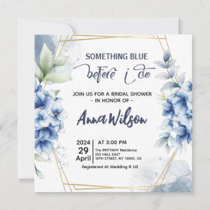 Etwas Blaues vor der Hochzeit Hydrangea-Brautjungf Einladung