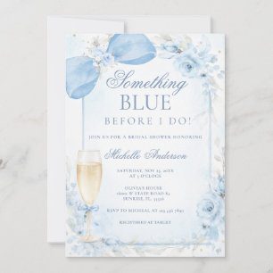 Etwas Blaues vor meiner Bridal Shower Einladung