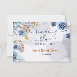 Etwas Blaues vor meiner Bridal Shower Floral Dankeskarte