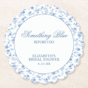 Etwas Blaues vor meiner eleganten Hochzeitsdusche Untersetzer