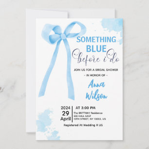 Etwas Blaues vor meiner Hochzeit Brautparty Einladung