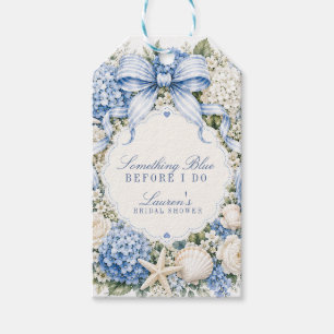 Etwas Blaues vor meiner Hochzeit Hydrangea-Brautju Geschenkanhänger