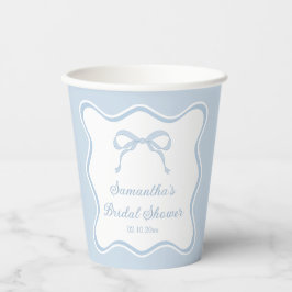 Etwas Blue Bow Brautparty Pappbecher