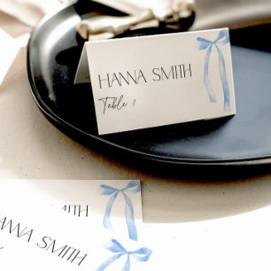 Etwas Blue Bow Coquette Name Sitzplatz Platzkarte