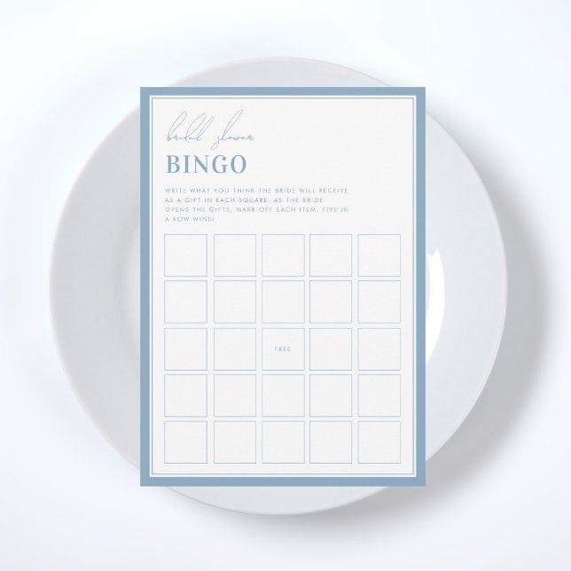 Etwas Blue Brautparty Bingo Game Einladung (Von Creator hochgeladen)
