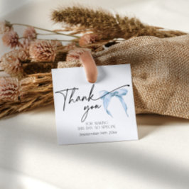 Etwas Blue Brautparty Bow Vielen Dank Geschenkanhänger