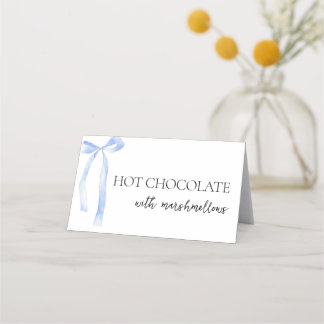 Etwas Blue Brautparty Coquette Bow Buffet Platzkarte