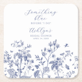 Etwas Blue Brautparty Paper Untersetzer