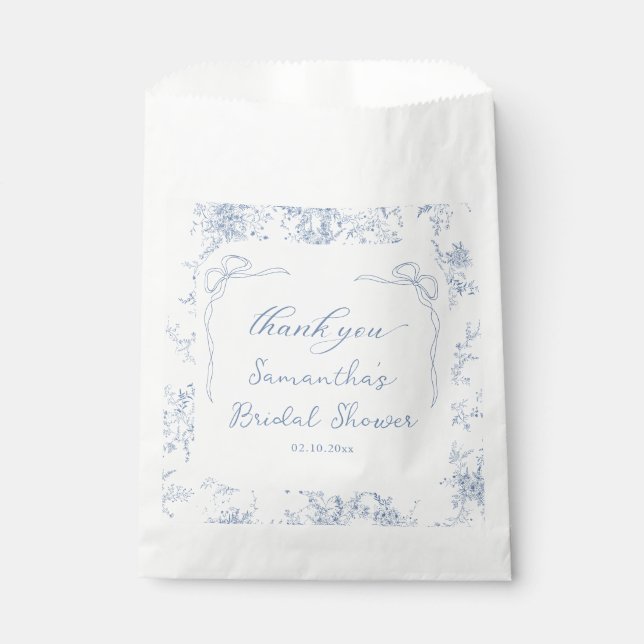 Etwas Blue Brautparty Vielen Dank Geschenktütchen (Vorderseite)
