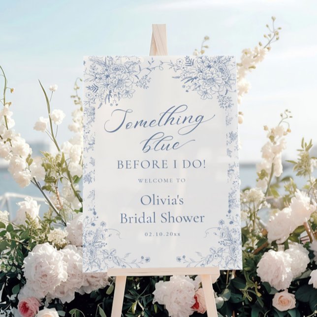 Etwas Blue Brautparty Willkommen Acrylschild (Von Creator hochgeladen)