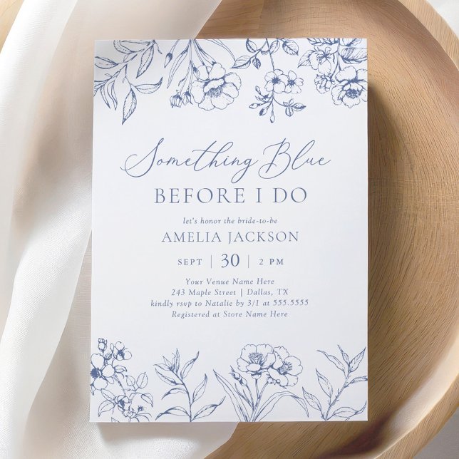 Etwas Blue Chinoiserie Brautparty Einladung (Von Creator hochgeladen)