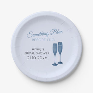 Etwas Blue Chinoiserie Brautparty Pappteller