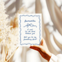 Etwas Blue Crew Bow Bridesmaid Vorschlag
