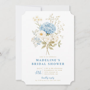 Etwas Blue Hydrangeas Bridal Dusche Einladung