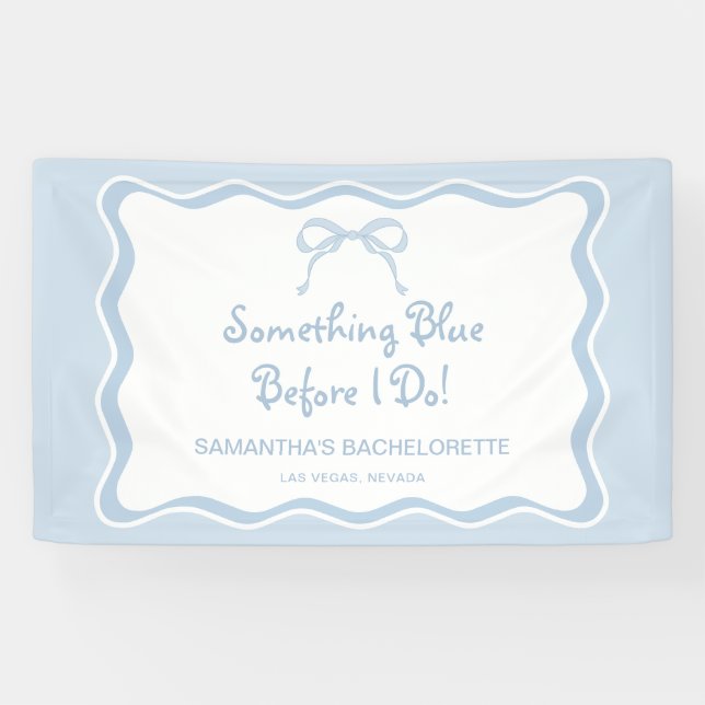 Etwas Blue Junggeselinnen-Abschied Willkommen Banner (Horizontal)