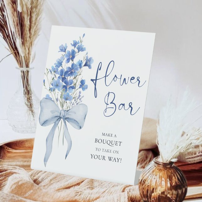 Etwas Blue Ribbon Blume Bar Brautparty Sockelschild (Von Creator hochgeladen)
