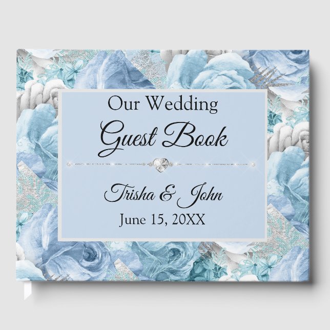 Etwas Blue Wedding Collection Gästebuch (Vorderseite)