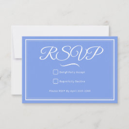 Etwas Blue Wedding RSVP Card
