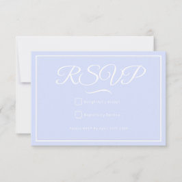 Etwas Blue Wedding RSVP Card Karte