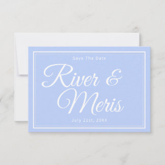 Etwas Blue Wedding speichert die Datumskarte Save The Date