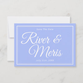 Etwas Blue Wedding speichert die Datumskarte Save The Date