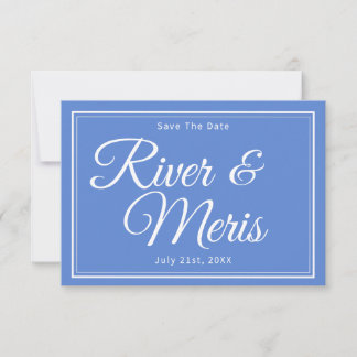 Etwas Blue Wedding speichert die Datumskarte Save The Date