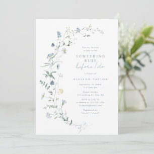 Etwas Blue Wildblume Boho Brautparty Einladung