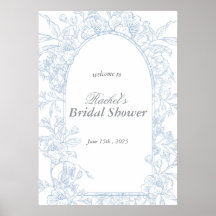 Etwas Blue Wildblume Bridal Dusche Einladung