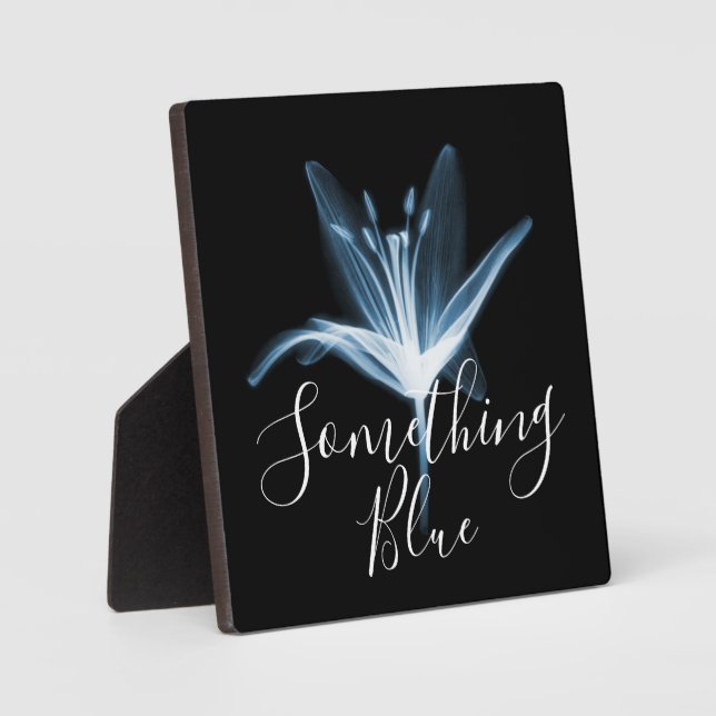 Etwas Blue X-Ray Lily Blume Hochzeit Fotoplatte (Vorderseite)