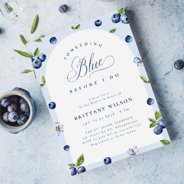 Etwas Blueberry Bridal Dusche Einladung (Von Creator hochgeladen)