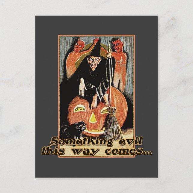 Etwas Böses Auf diese Weise kommt Halloween-T-Shir Postkarte (Vorderseite)