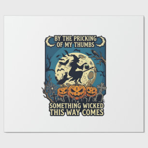 Etwas Böses Kommt Hexe Halloween Kürbis Geschenkpapier