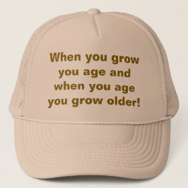 Etwas, das über das witzige Altern nachdenkt Truckerkappe