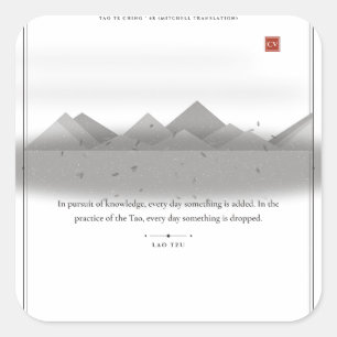 Etwas fallen lassen — Lao Tzu Kapitel 48 Aufkleber