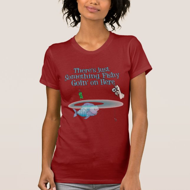 Etwas Fischen auf einem sonnigen Fanggerät T-Shirt (Vorderseite)