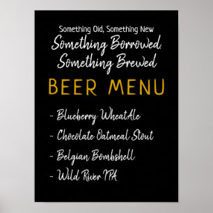 Etwas Geborgt, Etwas Gebraut Bierkarte Poster