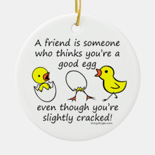 Etwas gebrochenes lustiges bester keramik ornament