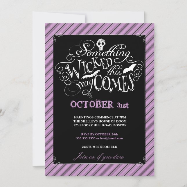 Etwas Glückliches Halloween-Party Einladung (Vorderseite)