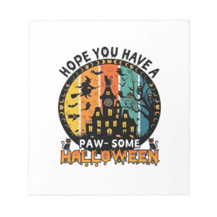 Etwas Halloween Spukhaus Hexe Schwarze Katzen_ Notizblock
