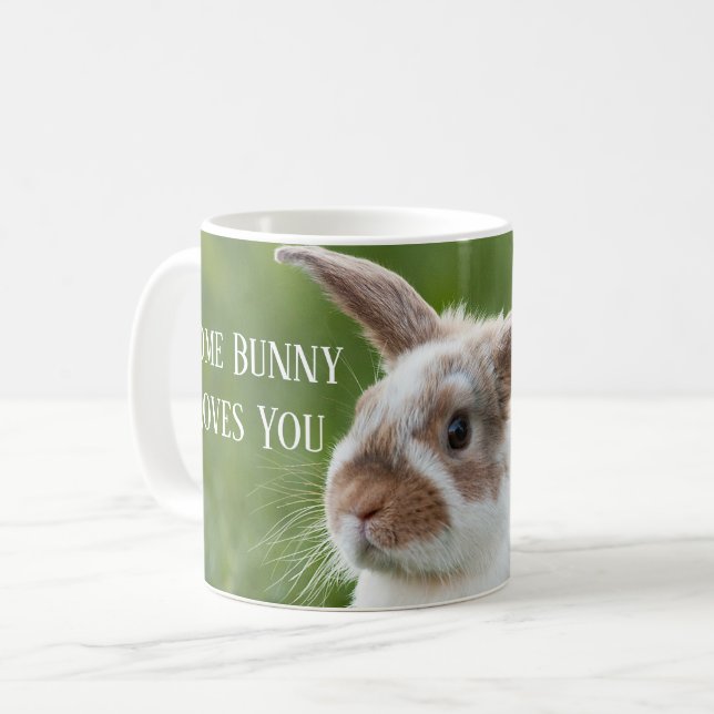 Etwas Häschen-Lieben Sie Kaffeetasse (Vorderseite Links)