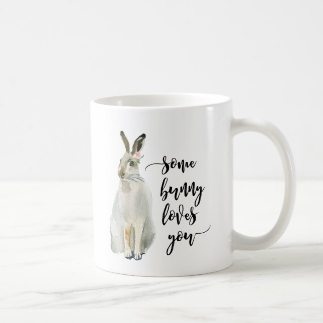 etwas Häschen-Lieben Sie niedliche Hasen der Tasse (Rechts)