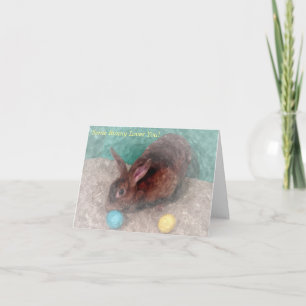 Etwas Häschen-Lieben Sie Ostern-Karte Feiertagskarte