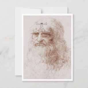 Etwas in meinem Kopf, Leonardo da Vincis Portrait Postkarte